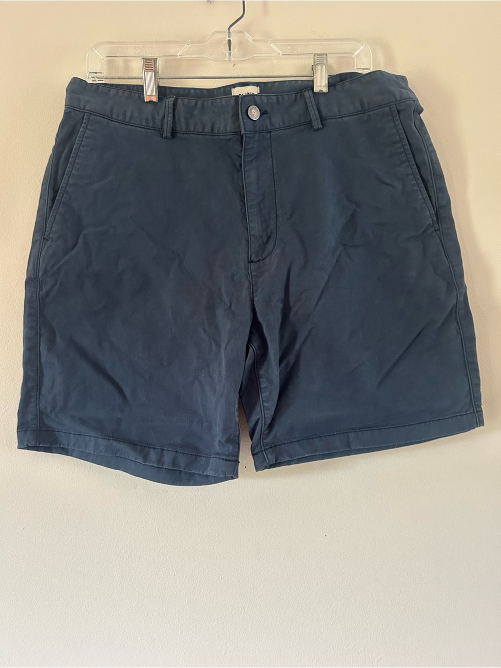 Flint and Tinder Men's Blue Chino Shorts Stretch Flat Front Slash Pockets